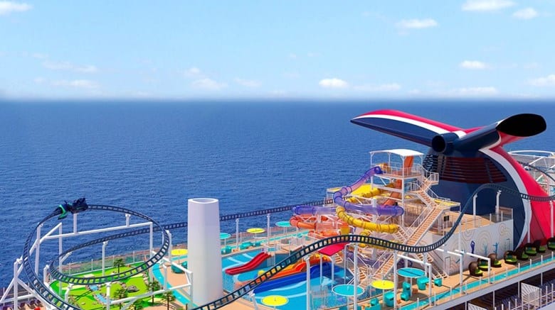 Avec son prochain roller coaster en mer, Carnival arrive en tête des sondages pour les sorties navires les plus attendues de 2020