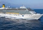 Le bateau de croisière Costa Luminosa en mer