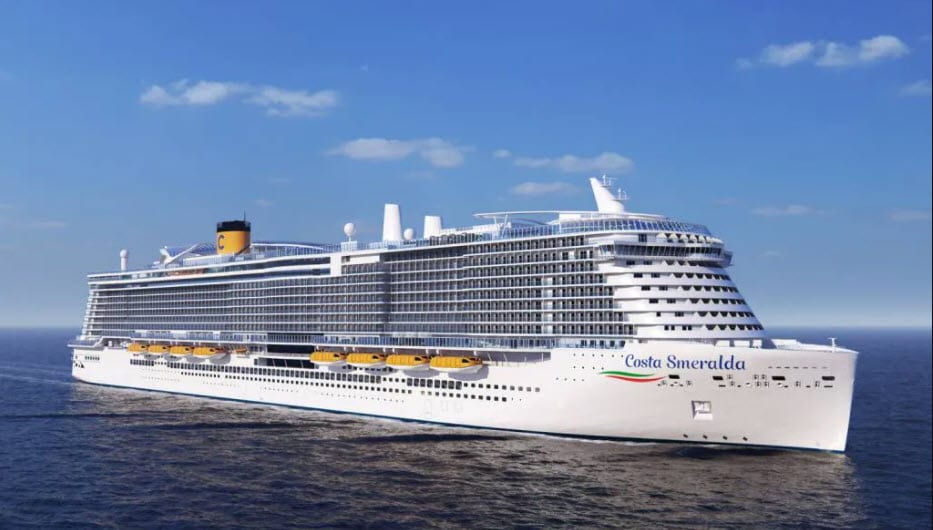 Le bateau Costa Smeralda en mer